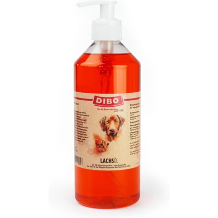 2x500ml Dibo Zalmolie voor Hond en Kat