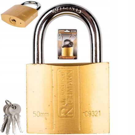 Richmann Stalen Hangslot Goud 50 mm - Duurzaam en Veilig