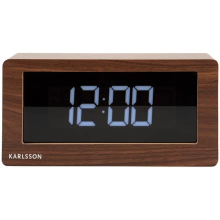 Karlsson Tafelklok Boxed - Donker Hout - 25x7x12,5cm - Scandinavisch,Modern