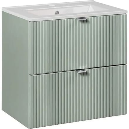 Petits-Meubles Enkele wastafel 60cm 2 laden Jade Groen