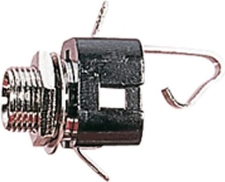 6,35mm Jack (v) inbouw connector - plastic - 2 soldeerpunten / mono