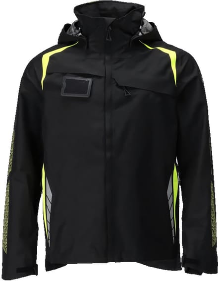 Mascot Accelerate Safe Shell jas 23001-231 - Zwart/hi-vis geel - L