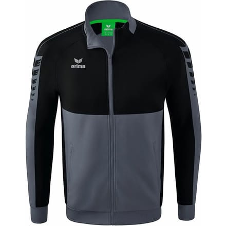 Erima Six Wings Worker Jack Kinderen - Zwart / Slate Grey | Maat: 128