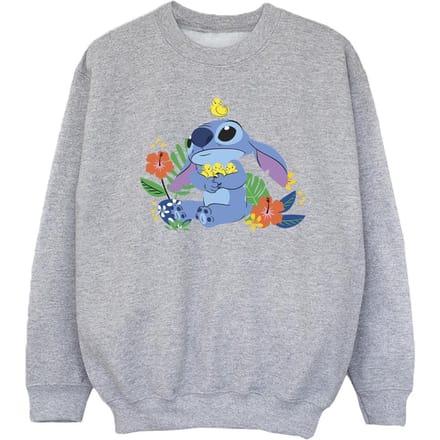Disney Meisjes Lilo & Stitch Vogels Sweatshirt (Sportgrijs)