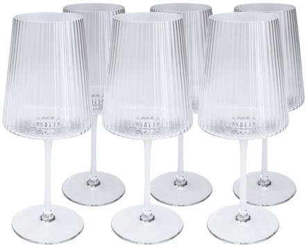 Wijnglazen Riffle (6/set) Kare Design