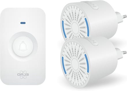 Draadloze Deurbel Set - Plug-in Ontvangers - Altijd Thuis Horen - 200 Meter Bereik - 2 Ontvangers - Wit
