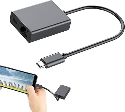 Ethernet USB-adapter - Netwerkadapter - Snelle Internetverbinding - Plug and Play - 1000 Mbps - Donkergrijs