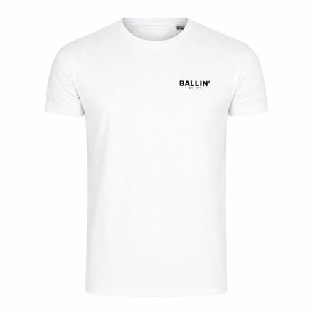 Heren Tee SS met Ballin Est. 2013 Backprint Cross Shirt Print - Wit - Maat M