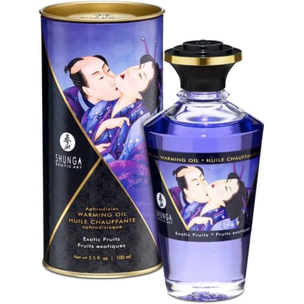 Shunga - Verwarmende Olie - Om Van Het Lichaam Te Likken - Exotic Fruit