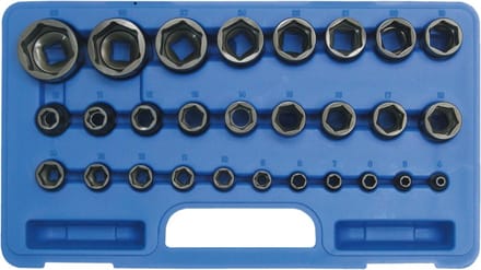 SW-Stahl dopsleutelset, zeskant, 05655L