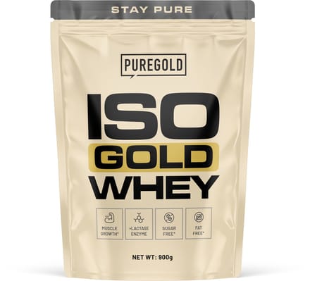 Pure Gold Iso Whey Gold – Wei-eiwit Isolaat Poeder – 900g – >85% Eiwit met BCAA's – Lactosearm – Triple Chocolade