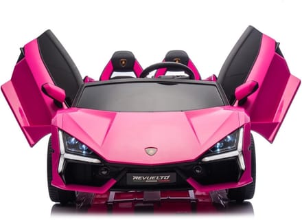 Lamborghini Revuelto - 2 Persoons - Elektrische Kinderauto - 24V - met Afstandsbediening - Roze