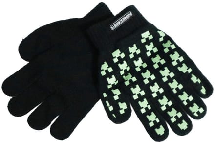 Minecraft Handschoenen - One Size - Zwart/Groen