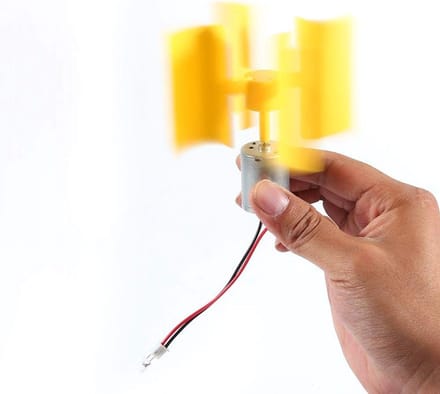Mini Windturbine - Windmolen Kit - Energie Generatie - Verticale Werking - 100 mm Diameter - Metaal