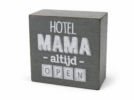Tekstblok 10cm hotel mama kei grijs
