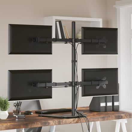vidaXL - Monitorbeugel - VESA - 75/100 - mm - zwart - staal