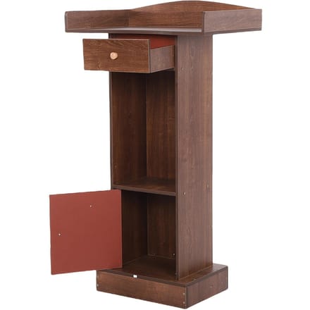 Podium Hout Modern Minimalisme Grote Tafelblad Spreekstoel voor Presentatie Lezing Klaslokaal black