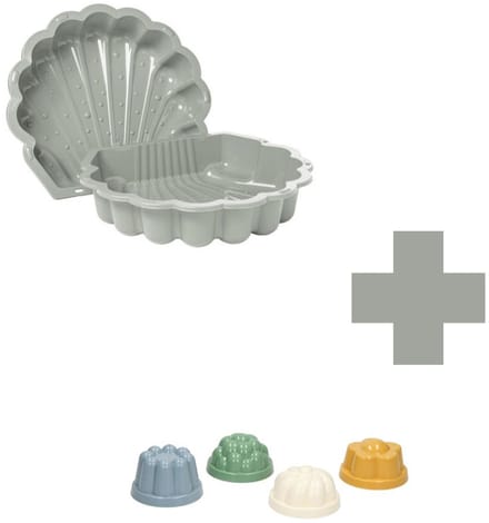 SET Zand- en Water Schelp pastel Zandkleur en zandvormen