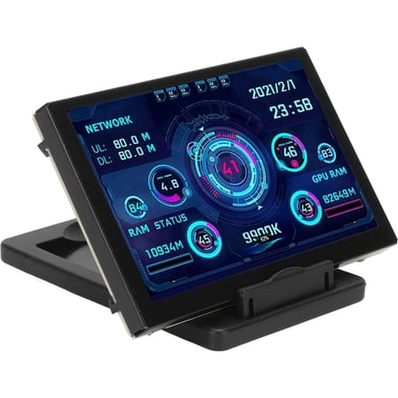 Mini écran IPS USB 5 pouces, moniteur de température, capteur PC, écran dynamique, CPU, RAM