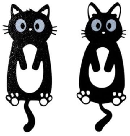 Boekenlegger - bladwijzer - bookmark - Nieuwsgierige kat set 2 stuks
