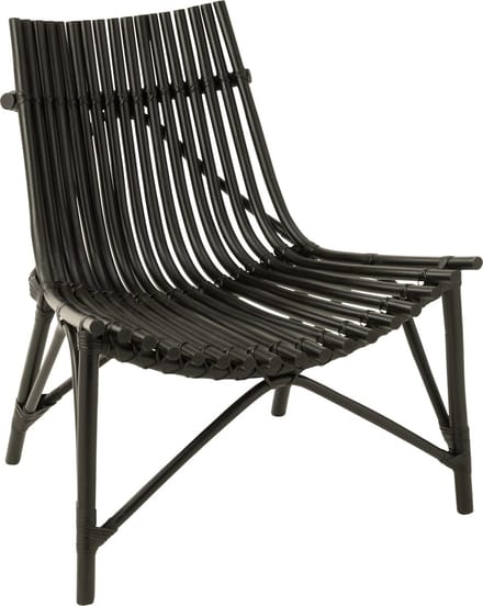 J-Line stoel Rotan - jute - zwart