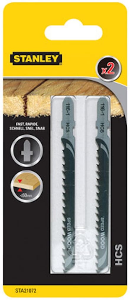 Stanley Decoupeerzaagblad Hout Sta21072-xj - 100mm - Grof - Hcs - 2 Stuks