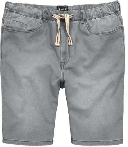Men Plus - Heren - Superstretch jeansbermuda - Grijs denim - Maat 6XL