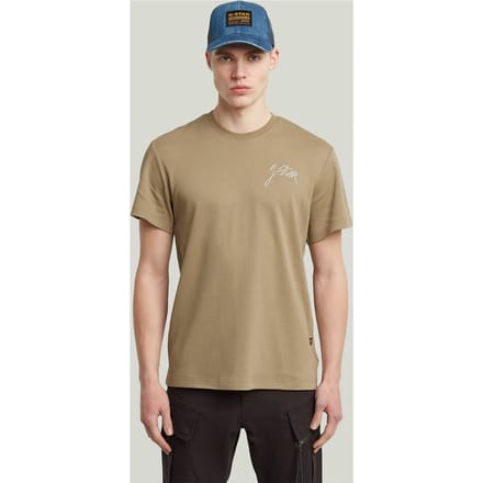 G-Star Script R T Beige/khaki Taglia: S | Magliette basic Outlet | Uomo | Marrone