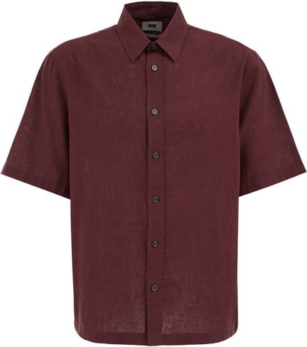 WE Fashion Heren relaxed fit overhemd van linnenmix