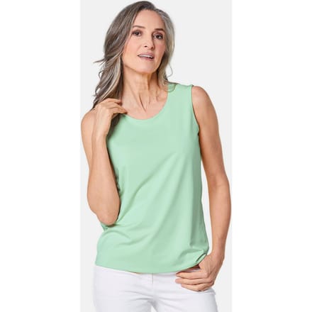 Verzorgd topje dat mooi in model blijft - mintgroen van Goldner Fashion