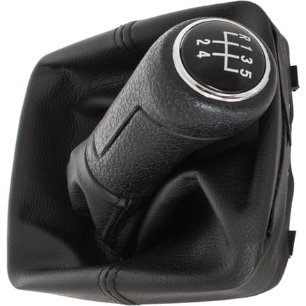 Modecar - Versnellingspookknop - VW Polo 9N FL 2005-2012 - 5 Versnellingen - Zwart Chromen Ring