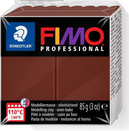 FIMO professional - ovenhardende, professionele boetseerklei blok 85 g - chocolade