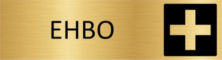 CombiCraft deurbordje EHBO in goud met tape - 165 x 45 mm