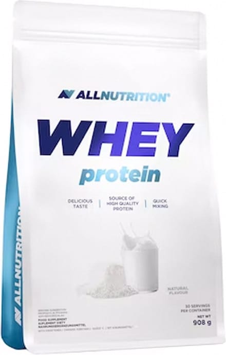 AllNutrition | Whey protein | Natural | 908gr 30 servings | Eiwitshake | Proteïne shake | Eiwitten | Whey Protein | Whey Proteïne | Supplement | Concentraat | Nutriworld