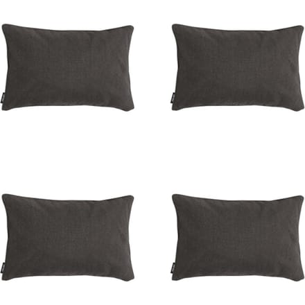Madison - Sierkussen Dark grey canvas eco+ - Ca. 30x50 cm - Set van 4