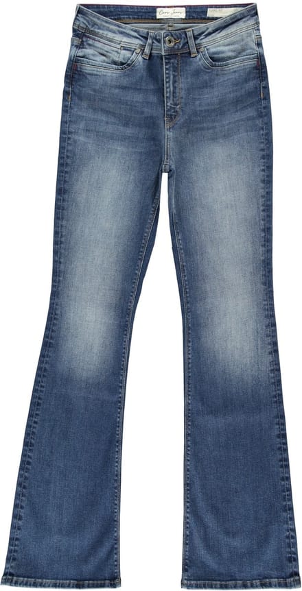 flared fit jeans van katoenmix model 'MICHELLE'