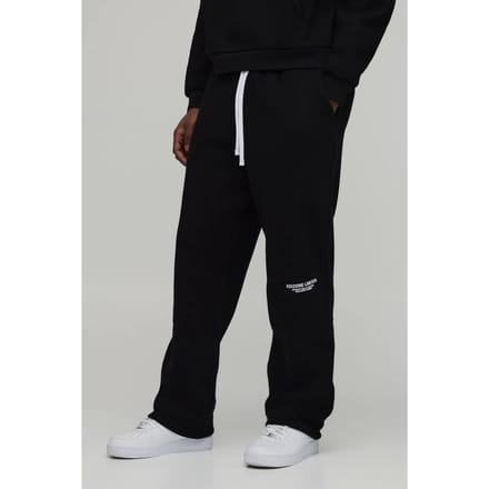 Straight Fit Printed Jogger | Black | Size Small