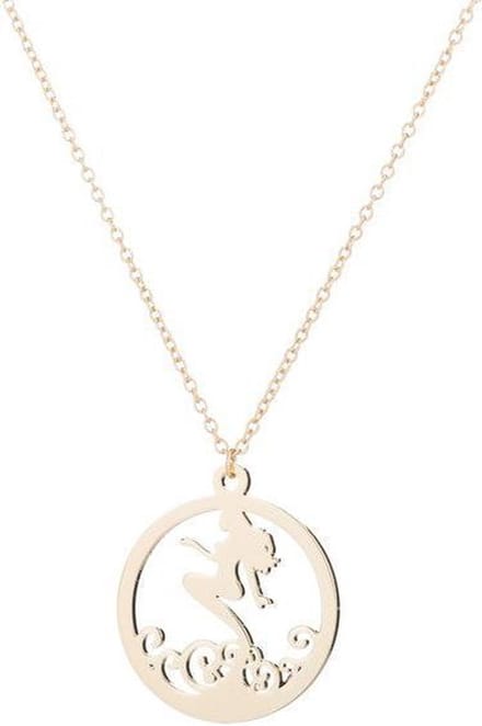 24/7 Jewelry Collection Zeemeermin Ketting - Cirkel - Goudkleurig