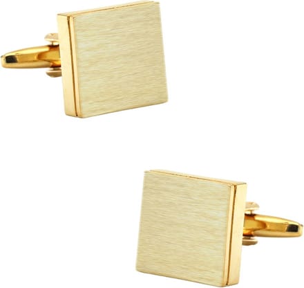 Fako Bijoux - Manchetknopen - Geborsteld - Vierkant - 16x16mm - Goudkleurig
