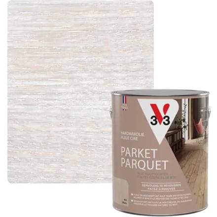 V33 Hardwaxolie Parket Extra Wit Mat 2,5l