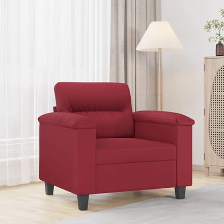 vidaXL Fauteuil 60 cm kunstleer wijnrood