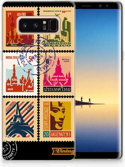 Samsung Galaxy Note 8 Siliconen Back Cover Postzegels