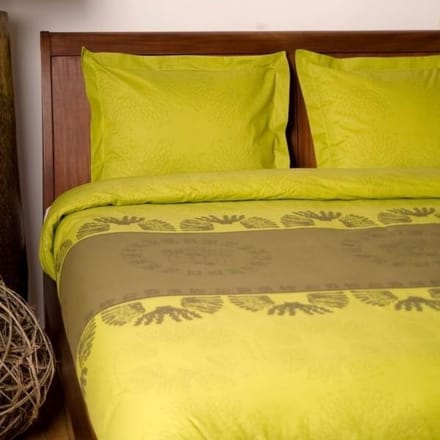 Refined Cali Dekbedovertrek - Eenpersoons - 140x200/220 cm - Groen
