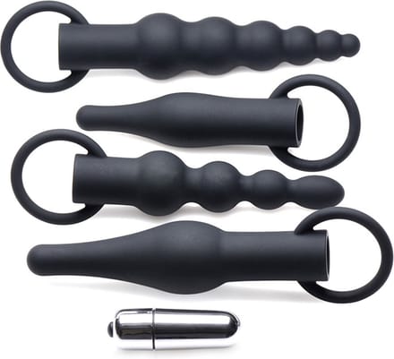 Master Series 4-Delige Anaal Plug Set Met Bullet Vibrator