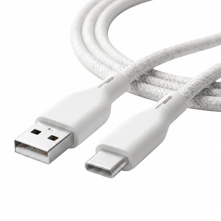 Ëssentials by Upström USB-A naar USB-C Kabel 60W – Oplaadkabel 1,2m – Snelladen & Datalabel – voor Samsung, Android & iPhone (USB-C) - Gerecycled & Extra Sterk