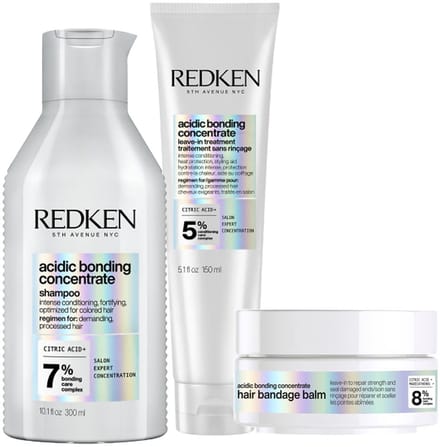 Redken - Acidic Bonding Concentrate Shampoo + Leave-in + Hair Bandage Balm - Set