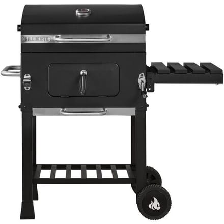 GRILLMEISTER Houtskool BBQ Comfort - met thermometer & zijtafel