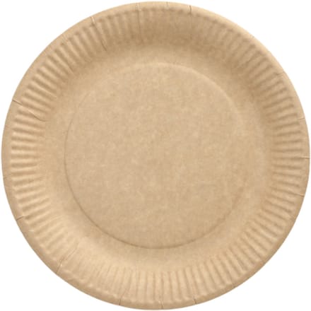 100 Borden, karton pure rond Ø 23 cm bruin