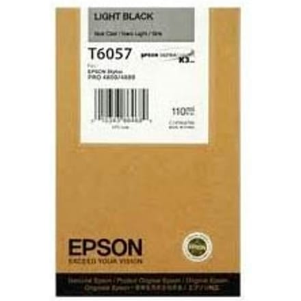 Epson T6057 inktcartridge licht zwart (origineel)