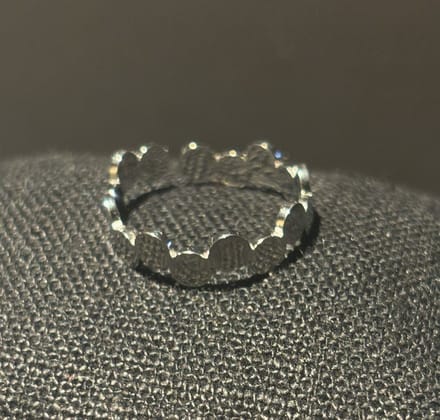 Zilverkleurige No-Fade Waterproof Cirkel Design Ring - 316L RVS